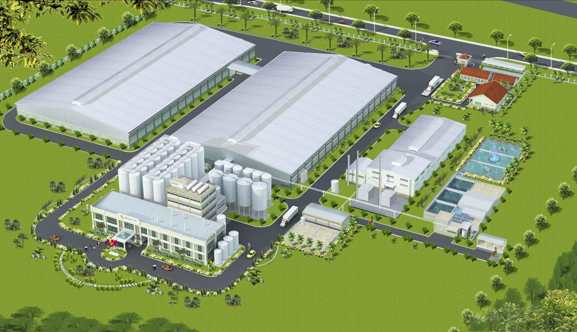 Nhà máy bia quy hoạch đồng bộ với không gian xanh