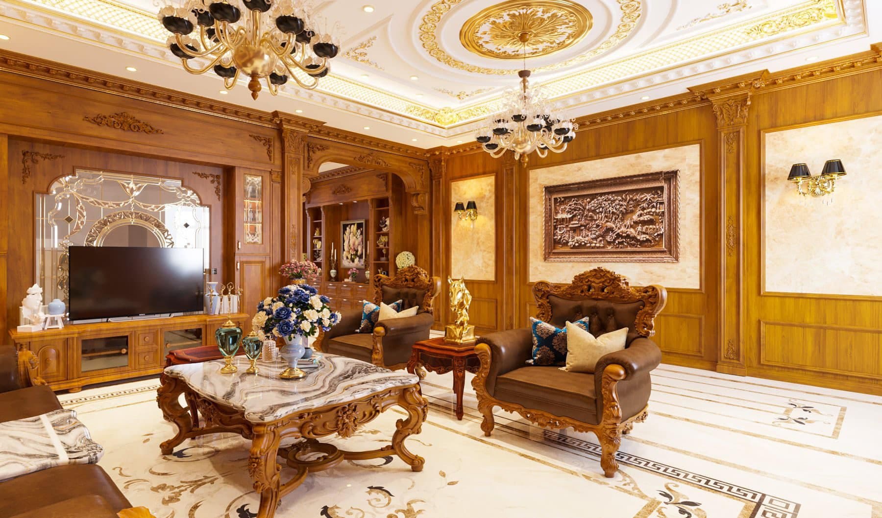 Thiết kế nội thất biệt thự tân cổ điển