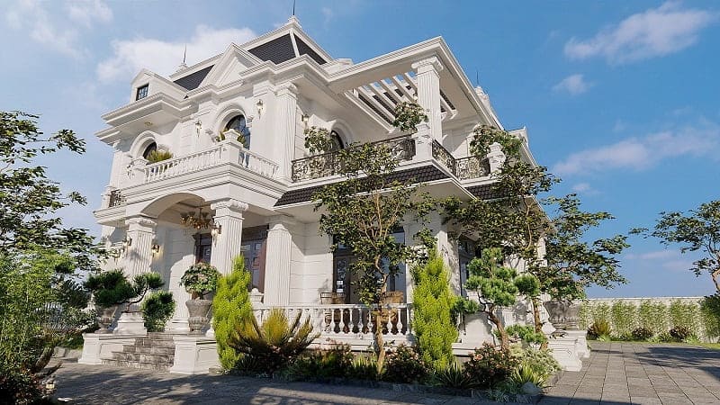 Biệt thự tân cổ điển sân vườn rộng