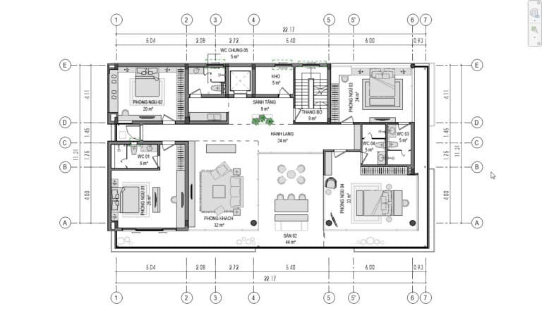 Thiết kế phối cảnh 3D, mặt đứng và mặt cắt chi tiết