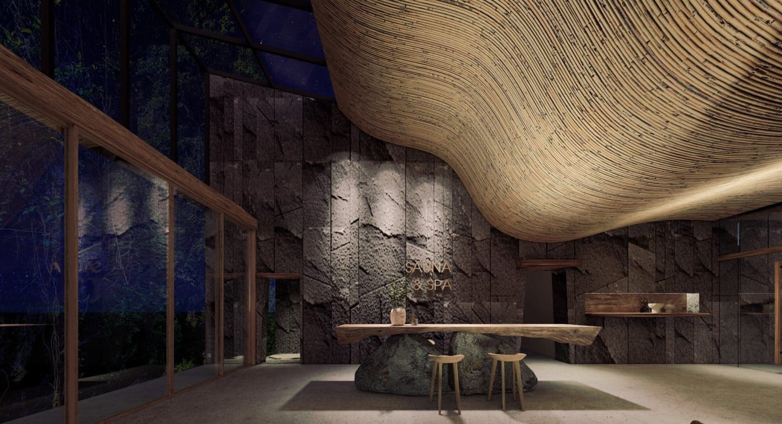 Nội thất spa thiên nhiên