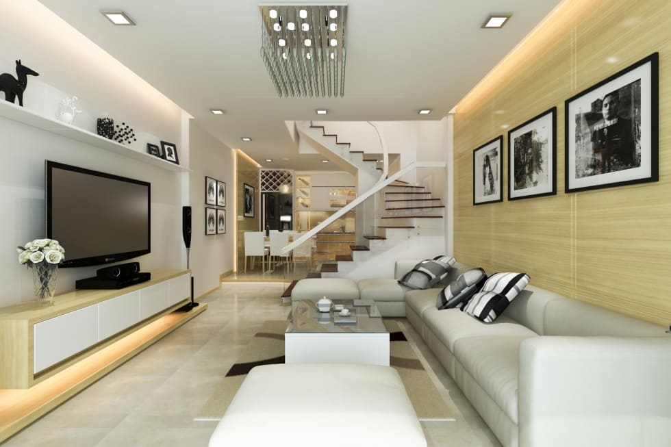 Thiết kế nội thất nhà ống phong cách hiện đại ấm cúng