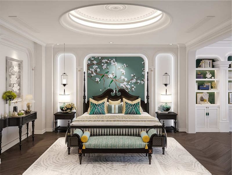 Phòng ngủ Á Đông hiện đại tinh tế