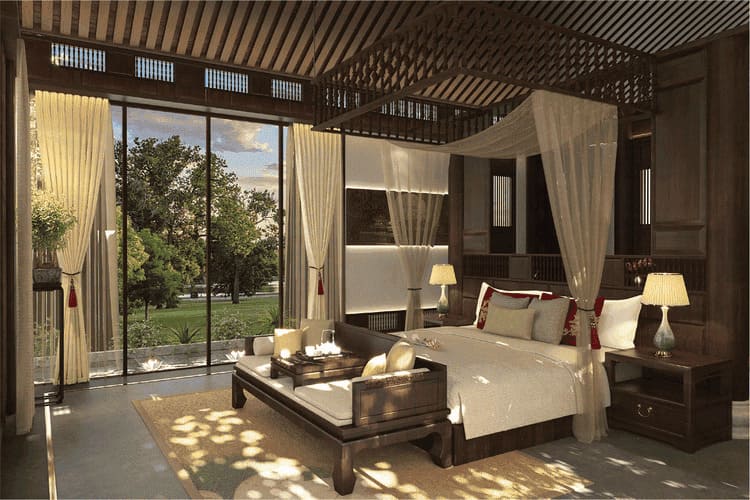 Phòng nghỉ phong cách Indochine sang trọng