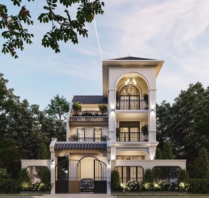Mẫu thiết kế nhà ống theo phong cách Indochine 