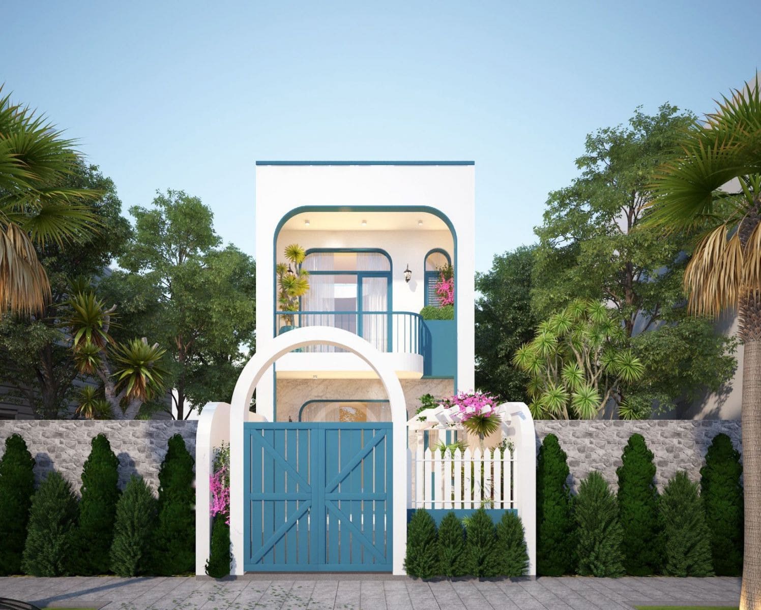 Mẫu thiết kế nhà ống theo phong cách địa trung hải