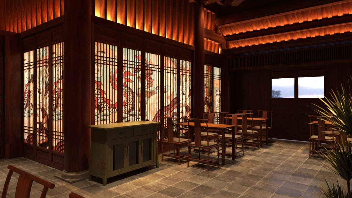 Vách ngăn họa tiết truyền thống