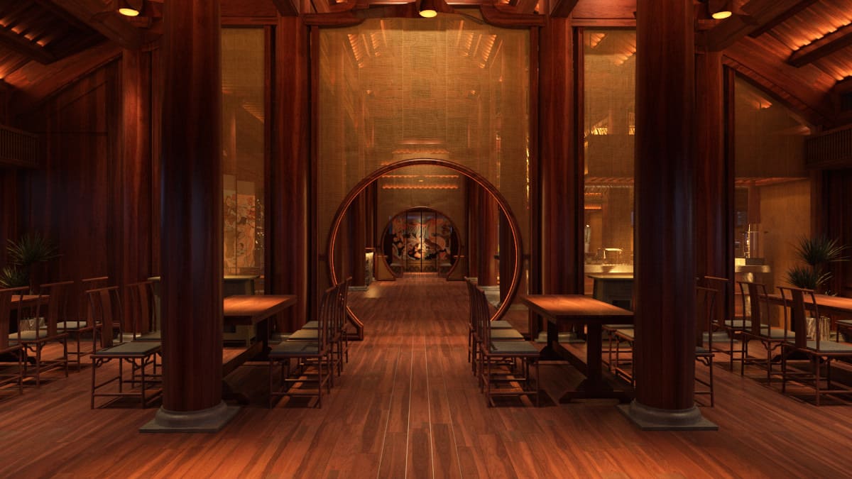 Các vòm tròn xen kẽ lồng ghép