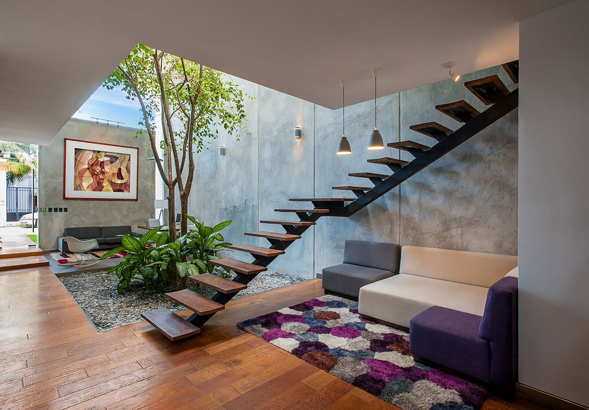 Thiết kế cầu thang và giếng trời