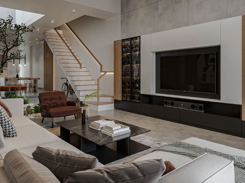 Thiết kế nội thất nhà ống 5m phong cách hiện đại