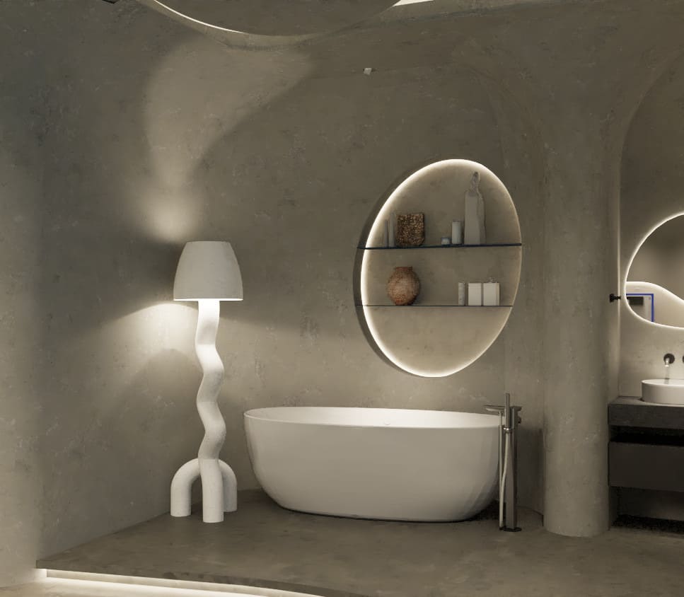 Vật liệu gồm đá tự nhiên, gỗ veneer, kim loại