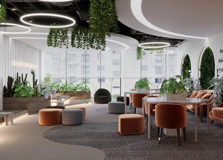 Thiết kế văn phòng với khu thư giãn riêng